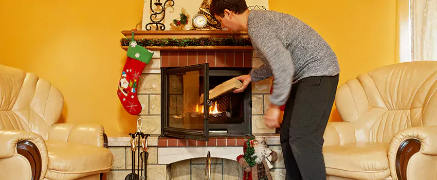 Rusted Metal Fireplace Restoration in Milledgeville, Georgia